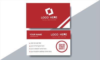 modern name card and business card and red colour.