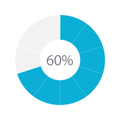 Education progress circle infographic design template. Student performance evaluation, assessment. Editable pie chart with sectors. Visual data presentation. Myriad Pro-Regular font used