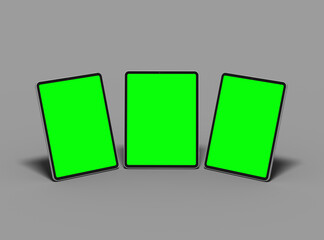 Customizable mockup of a luxury tablet with changeable screen design for UI/UX Product Showcase. 3D Render