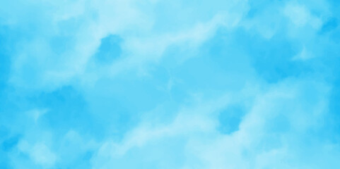 blue sky with white clouds in sunny weather .Blue Sky vector .White cumulus clouds formation in blue sky .blue water surface background .Panorama.	