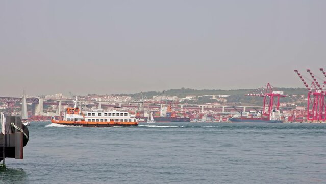 Lisbon, Portugal 05-10-2022 - Touristic ferry boat