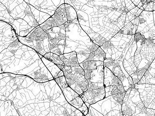 Obraz premium Vector road map of the city of Parkstad in the Netherlands on a white background.