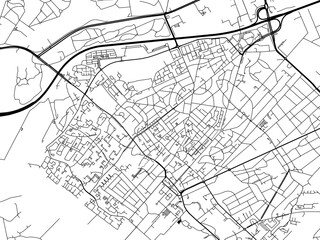 Fototapeta na wymiar Vector road map of the city of Zeist in the Netherlands on a white background.