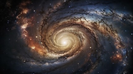 spiral galaxy in space, Dive into the mesmerizing beauty of galaxies with ultra detail HD backgrounds that bring the vastness of the cosmos to life, Generative AI