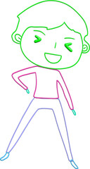 3D Abstract doodle hyperbolic person with a big head