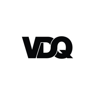 VDQ letter monogram logo design vector