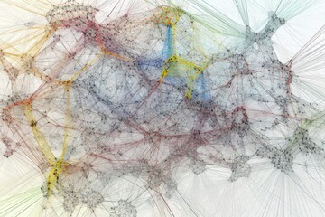 deep learning network, with its multiple layers and neurons, discovering hidden patterns in complex dataset, created with generative ai