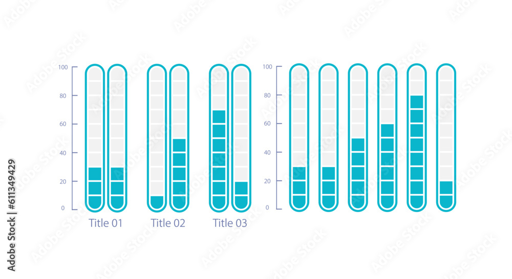 Poster vertical progress infographic chart design template set. status report. project completion. visual d