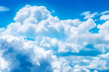 Fototapeta na wymiar Blue sky and clouds background. Generative Ai.