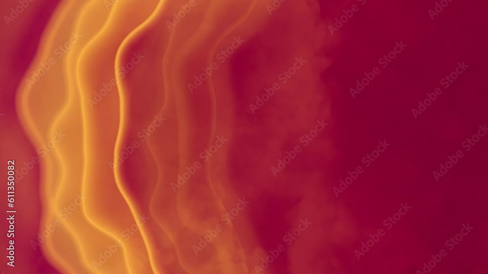 Poster bright red and orange agleam curved objects bokeh background - loop video