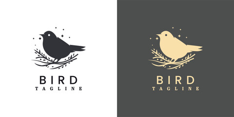 sparrow bird logo design