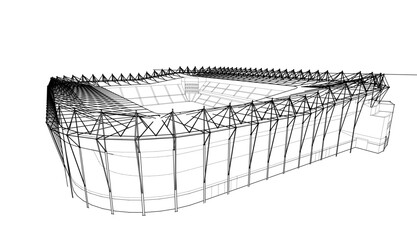 Sketch of a stadium