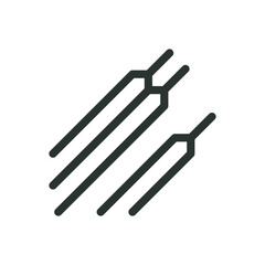 Welding electrodes isolated icon, arc welding electrode vector icon with editable stroke
