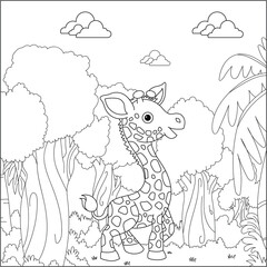 Fototapeta premium coloring book with animals