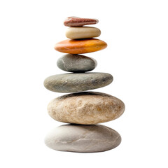 balance stones or Sea stones cut out transparent background, PNG ,Generative AI