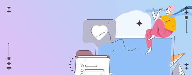 Business People Flat Vector Concept Operation Hand Drawn Illustration
