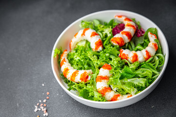 crab stick salad meal food snack on the table copy space food background rustic top view