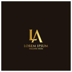 Luxury creative golden color logo design, Letter Logo vector, Creative icon, modern logos, professional black background  golden color logo