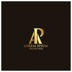 Luxury creative golden color logo design, Letter Logo vector, Creative icon, modern logos, professional black background  golden color logo