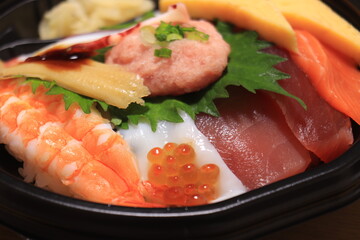 海鮮丼のアップ