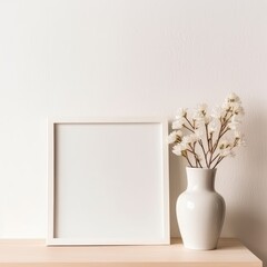 Mock-up Picture Frame on White Background