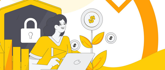 Business People Flat Vector Concept Operation Hand Drawn Illustration
