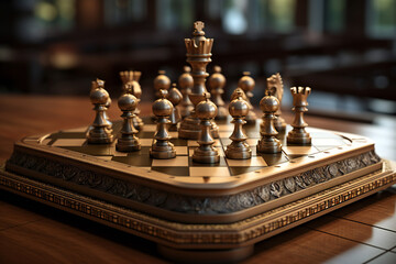 Art and Strategy of Chess: Unveiling the Power of Chessboards and Pieces in the Game of Kings! Immerse Yourself in the World of Chess, the Ultimate Board Game of Strategy Competition, Generative Ai