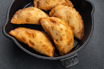 empanadas pie meat stuffed meal food snack on the table copy space food background rustic top view