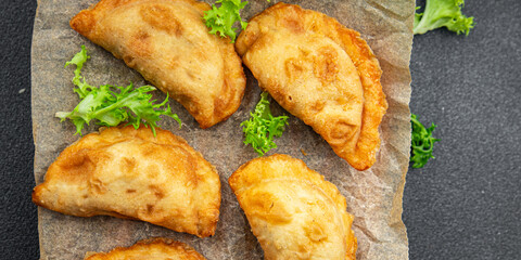 empanadas pie meat stuffed meal food snack on the table copy space food background rustic top view