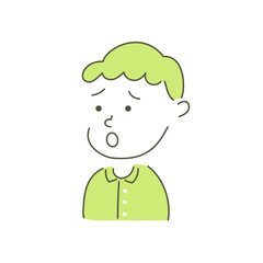 boy, child, kid, sad, anxiety, worry, uneasy, anxious, feel nervous, concern, vector, illustration