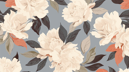 pattern with flowers background
