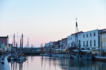 Naklejka premium Canale Leonardesco, Cesenatico