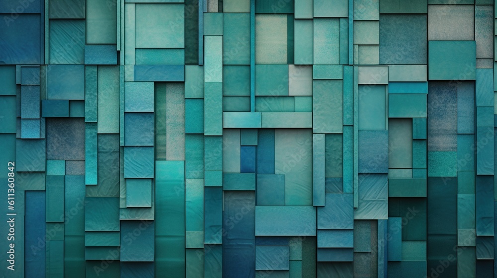 Poster rectangular block background in smart shades of blue and green
