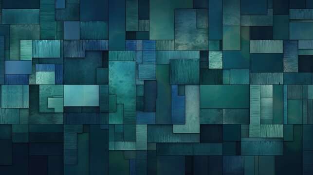 rectangular block background in smart shades of blue and green
