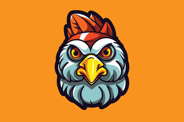 Eagle head mascot logo design vector with modern illustration concept style for badge, emblem and t shirt printing.