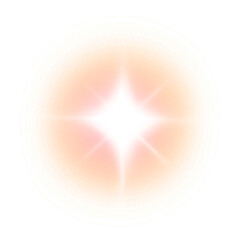Sparkling star orange pastel gradient. Star gradient blur clipart. © Bchany Art