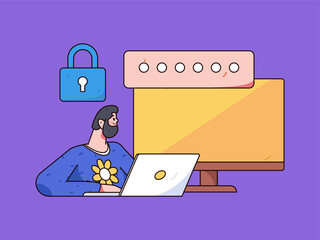 Business People Flat Vector Concept Operation Hand Drawn Illustration
