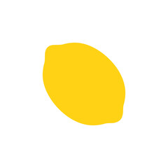 Vector lemon illustration isolated on white background.