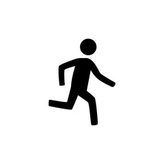 Running, don't run, traffic symbol, simple icon, perfect illustration