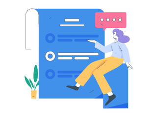 Business People Flat Vector Concept Operation Hand Drawn Illustration
