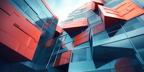 Abstract modern architecture mesmerizes with its fusion of form and function. Sleek lines, innovative shapes, and minimalist aesthetics redefine conventional Bold and daring design. Generative AI