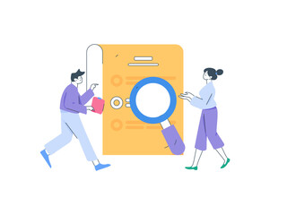 Business People Flat Vector Concept Operation Hand Drawn Illustration
