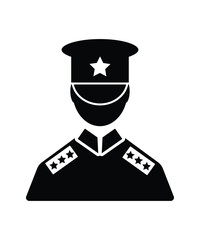 army officer icon, vector best flat icon.