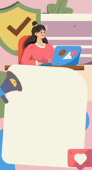 Business People Flat Vector Concept Operation Hand Drawn Illustration
