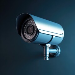 Security Camera or CCTV in home, Video surveillance camera, AI generated.