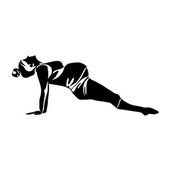 Vector silhouette illustration of yoga pose for pregnant. International yoga day.