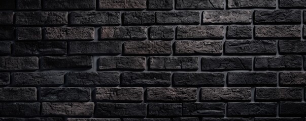 Texture of Black Brick Wall