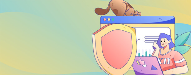 Business People Flat Vector Concept Operation Hand Drawn Illustration
