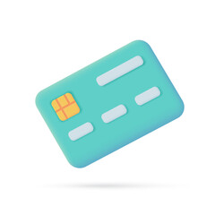 digital credit card money spending concept Cashless society. 3d illustration