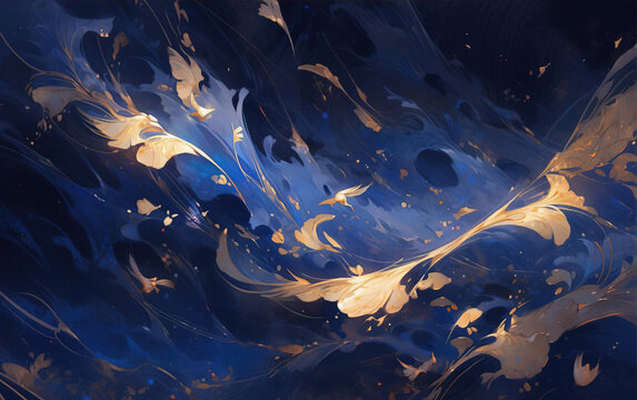 Anime abstract illustration background,created with generative ai tecnology.